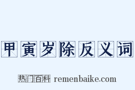 甲寅岁除反义词是什么意思的图片